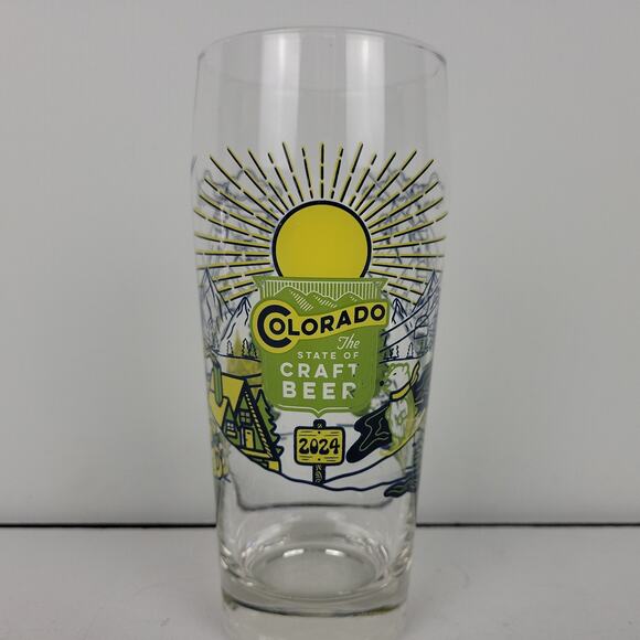 Colorado The State Of Craft Beer Pint Glass 2024 PINT GLASS DAY! - Picture 1 of 4